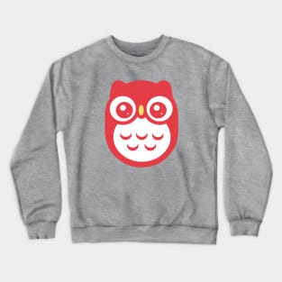 Red Cute baby Owl Crewneck Sweatshirt